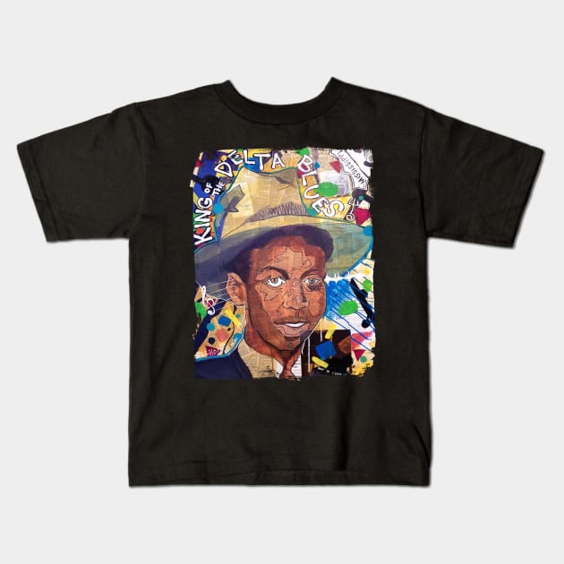 King of the Delta Blues Kids T-Shirt by kylewillis